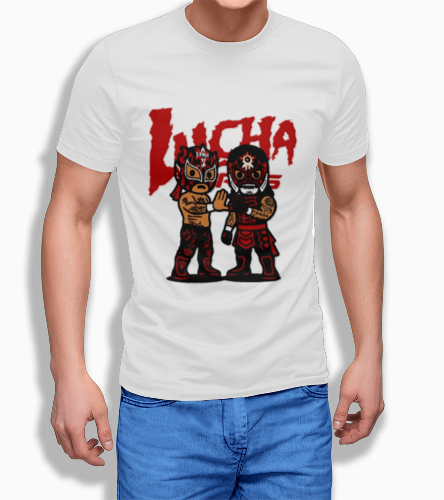 Penta El Zero Miedo Rey Fenix Lucha Bros Chibi Luchadores High Five T-Shirt
