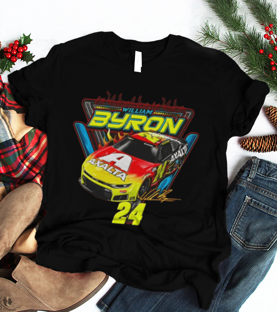 William Byron Axalta Flame Phoenix Car 24 Racing T-Shirt
