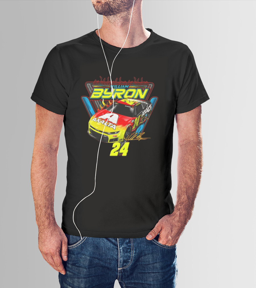 William Byron Axalta Flame Phoenix Car 24 Racing T-Shirt