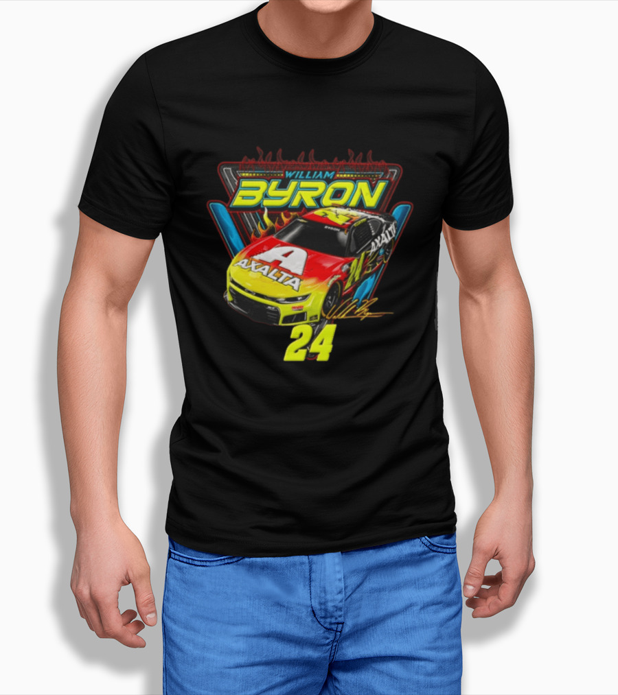 William Byron Axalta Flame Phoenix Car 24 Racing T-Shirt