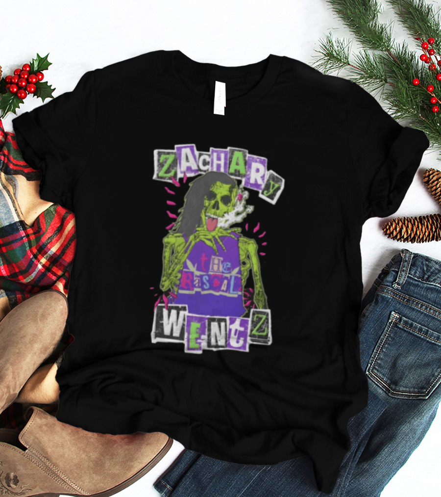 Zachary Wentz The Rascal Green Skeleton Smoking T-Shirt