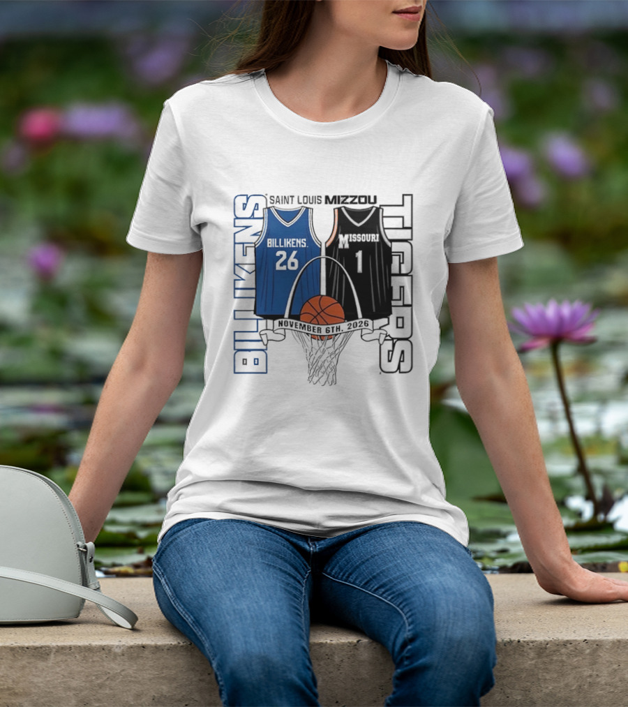 Saint Louis Billikens Vs Missouri Tigers Basketball November 6th 2026 T-Shirt