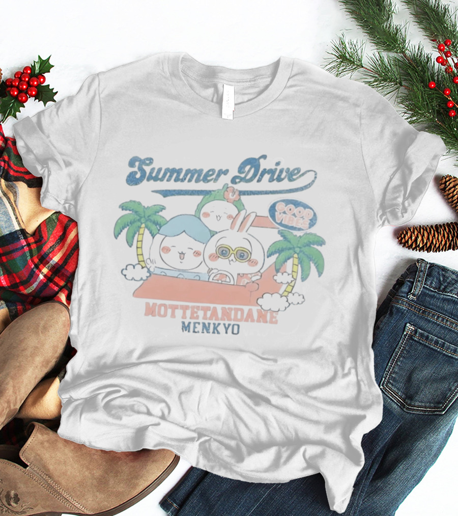 Summer Drive Good Vibes Mottetandane Menkyo Fun Cartoon Adventure T-Shirt