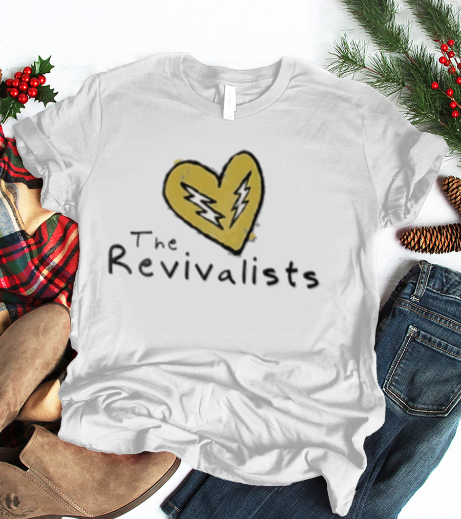 The Revivalists Yellow Heart With Lightning Bolts T-Shirt