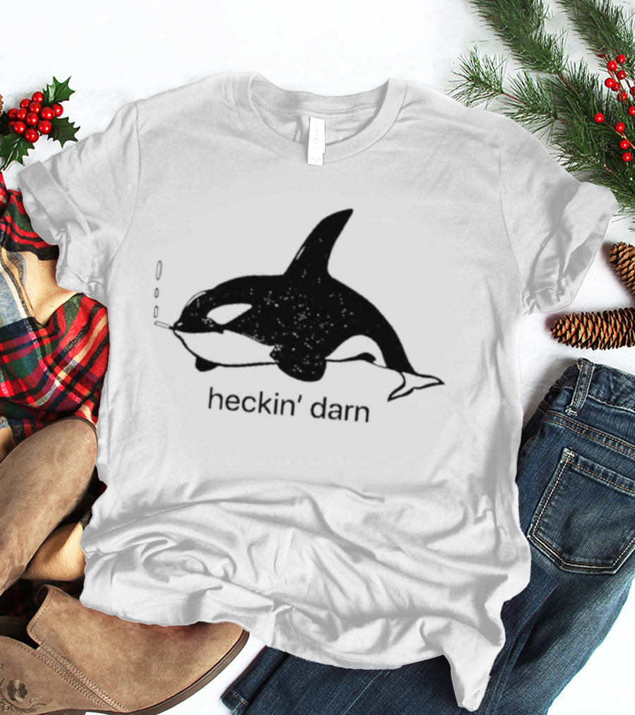 Whale Smoking Cigars Heckin' Darn T-Shirt