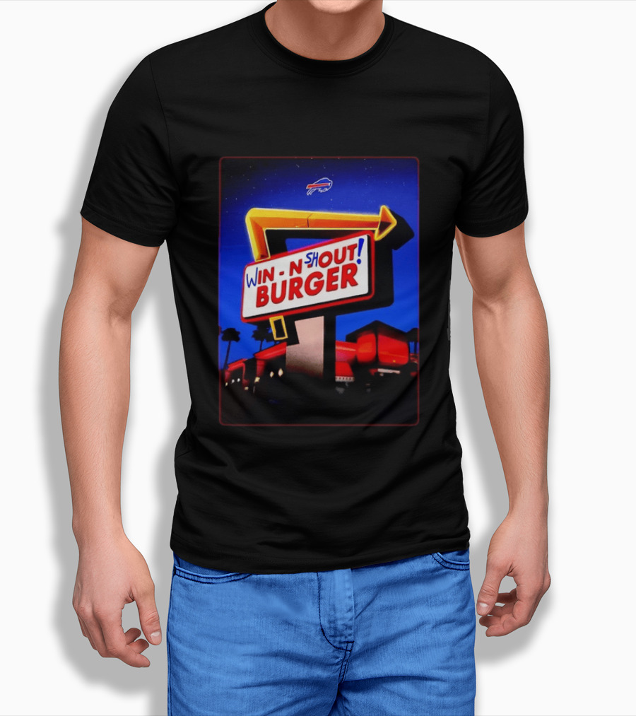 Buffalo Bills Win N Shout Burger Victory T-Shirt