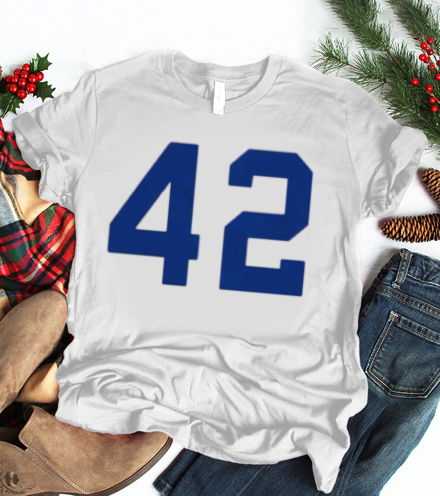 2026 LA Dodgers Jackie Robinson 42 Jersey Giveaway Event T-Shirt