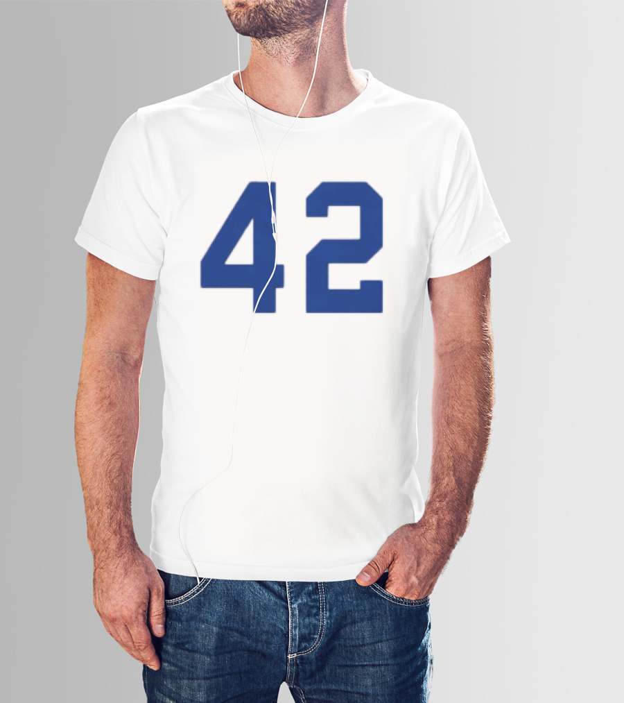 2026 LA Dodgers Jackie Robinson 42 Jersey Giveaway Event T-Shirt