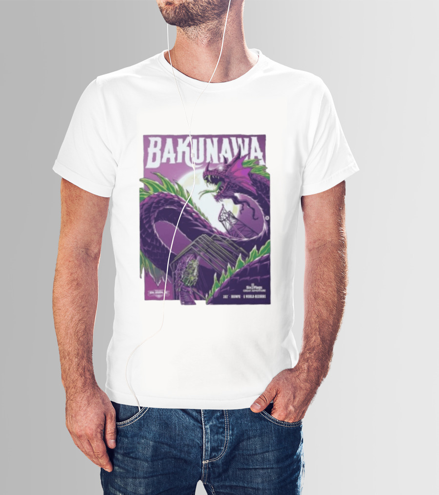 Bakunawa Project Purple Six Flags Great Adventure Roller 32 Stories 100 MPH 6 World Records T-Shirt
