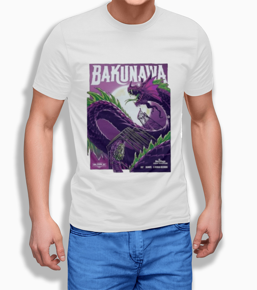 Bakunawa Project Purple Six Flags Great Adventure Roller 32 Stories 100 MPH 6 World Records T-Shirt
