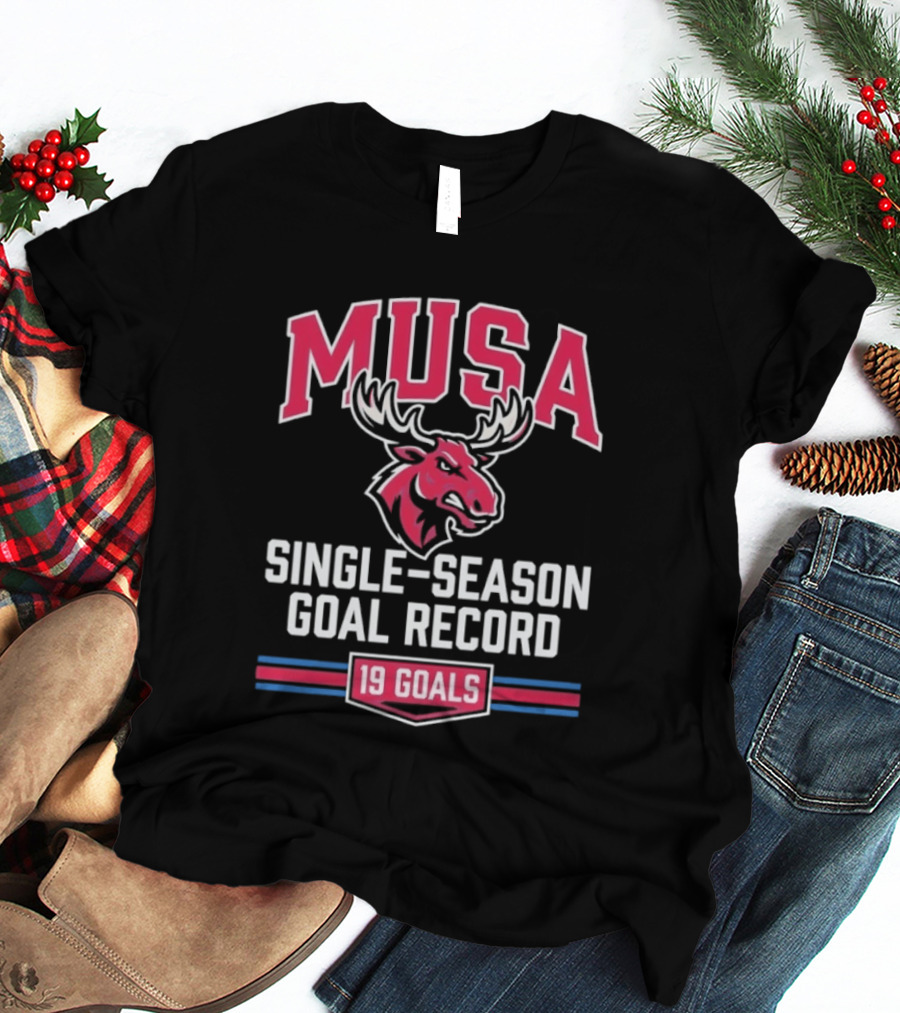 MUSA Single Season Goal Record 19 Goals Moose T-Shirt