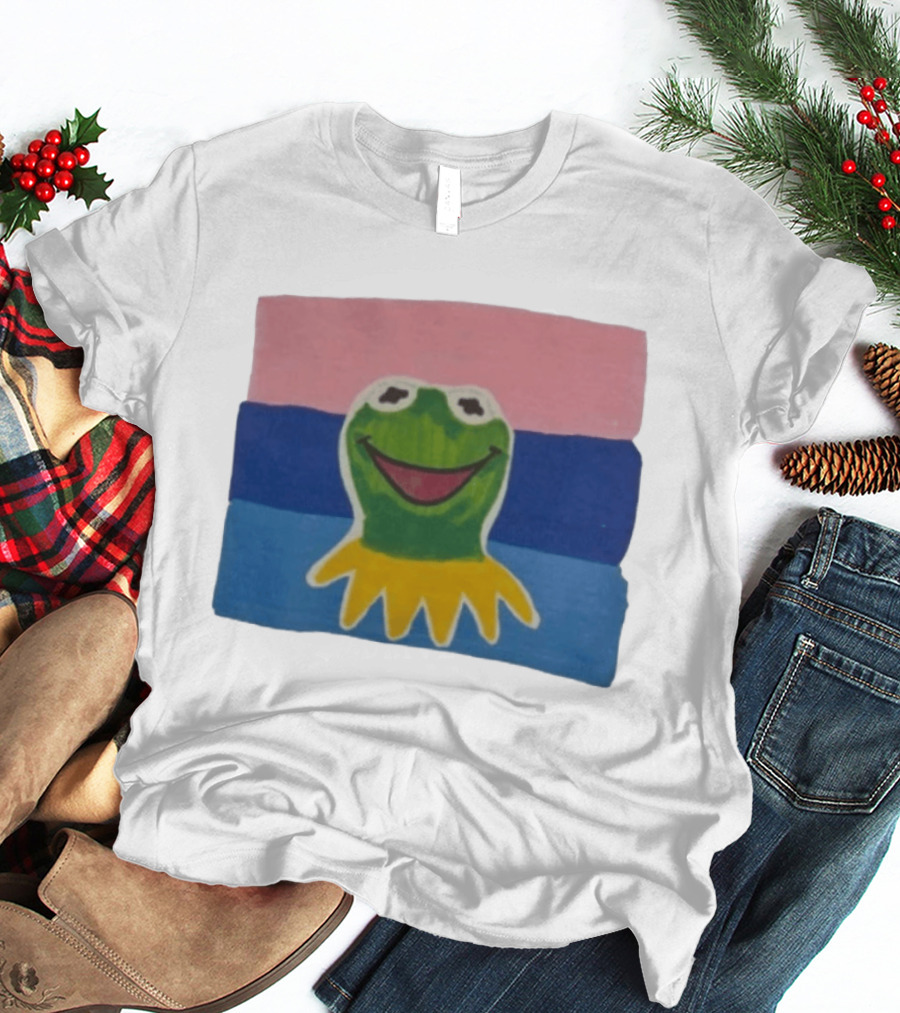 Kermit The Frog On Bisexual Pride Flag LGBTQ T-Shirt