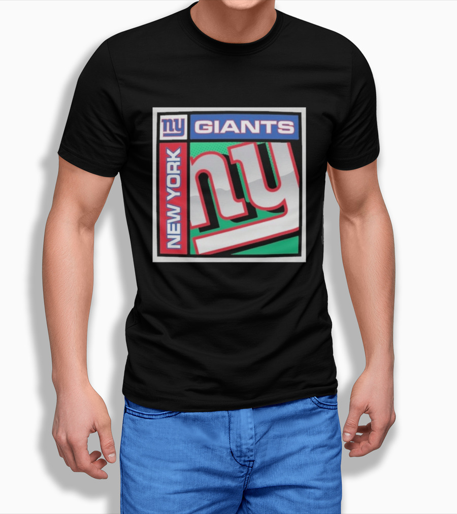 New York Giants '47 Chrome Plate Franklin Vintage Style Football T-Shirt