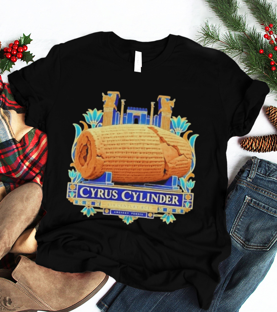 Cyrus Cylinder 6th Century BCE Iconic Ancient Persia Heritage T-Shirt