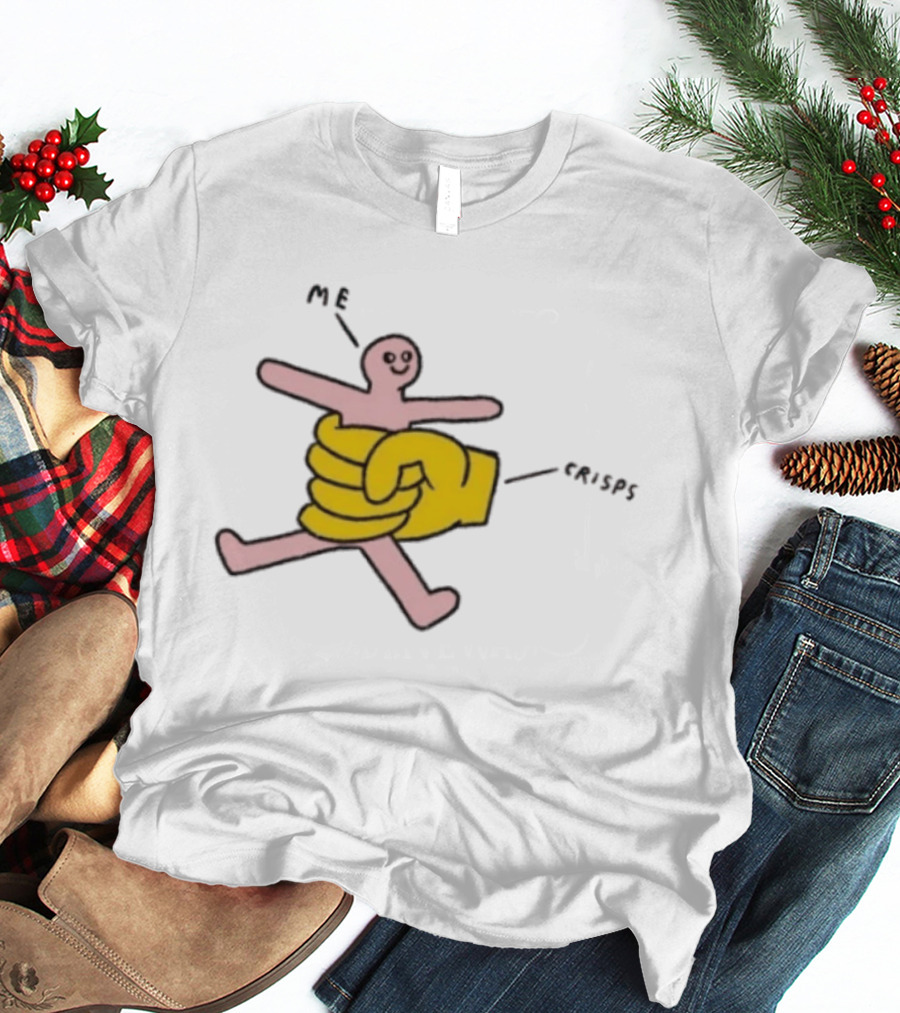 Me Being Held By Crisps Snack Relatable Meme T-Shirt