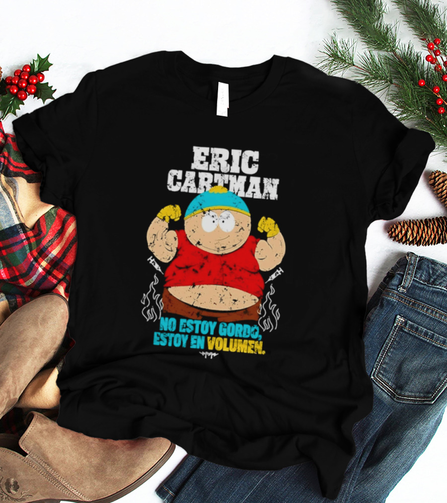Eric Cartman No Estoy Gordo Estoy En Volumen Distressed T-Shirt