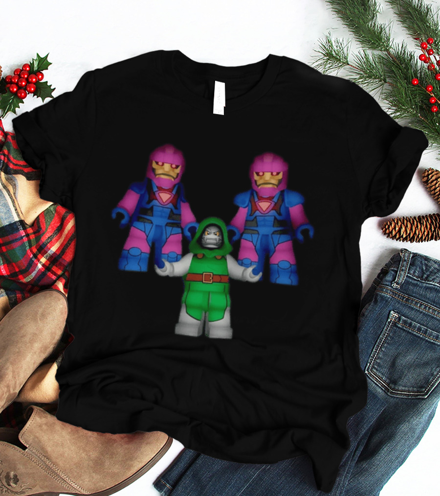 Doctor Doom With Sentinel Minifigures Trio Characters T-Shirt