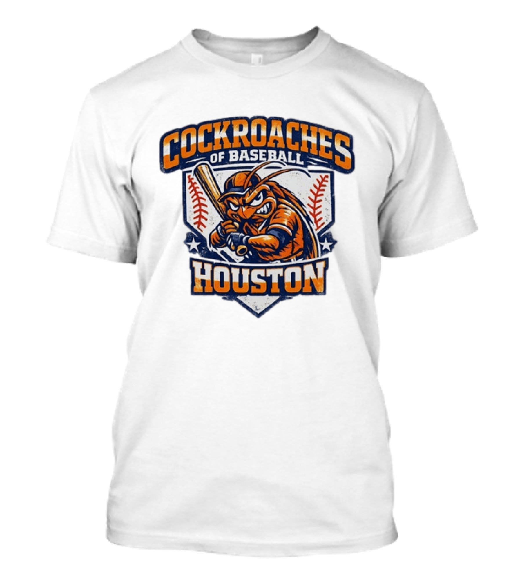 Cockroaches Of Baseball Houston Batting Mascot Baseball T-Shirt