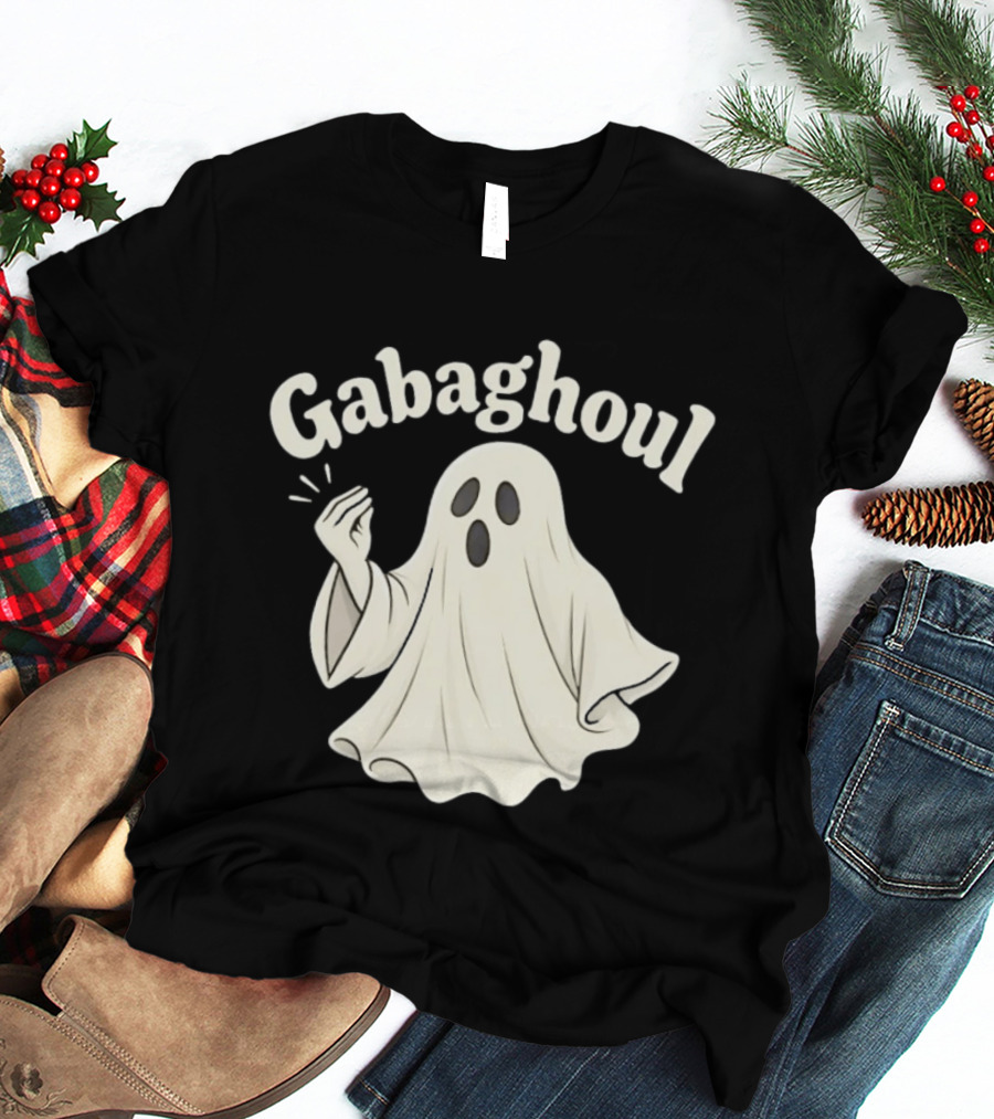 Gabaghoul Italian Ghost With Hand Gesture Spooky Humor T-Shirt