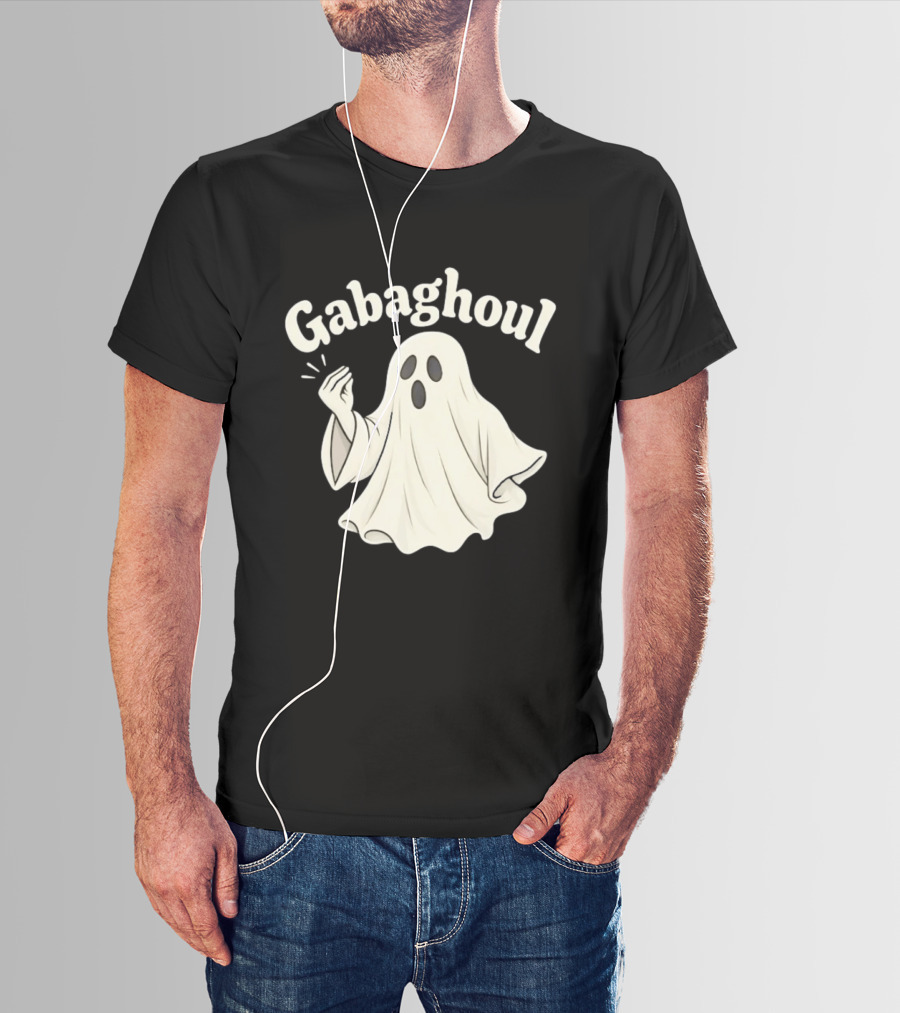 Gabaghoul Italian Ghost With Hand Gesture Spooky Humor T-Shirt
