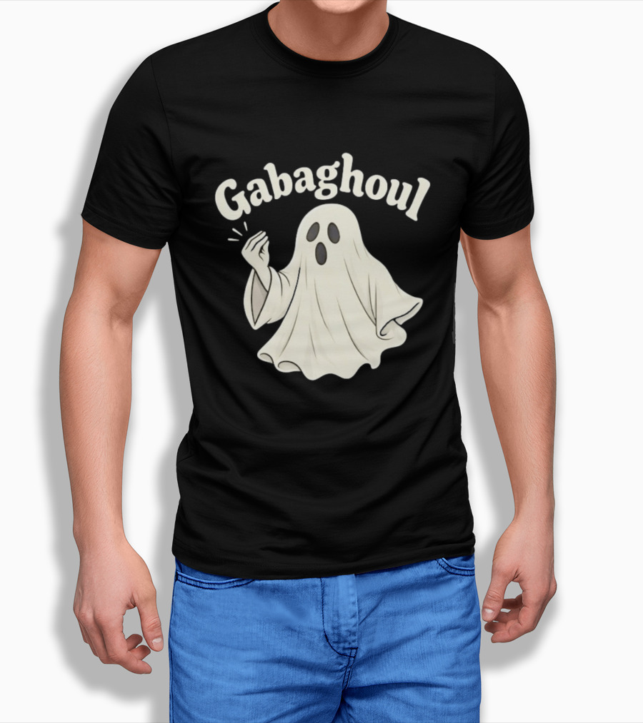 Gabaghoul Italian Ghost With Hand Gesture Spooky Humor T-Shirt