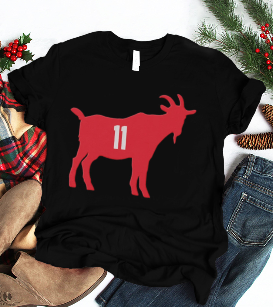 GOAT 11 Cleveland Guardians MLB Red Goat T-Shirt