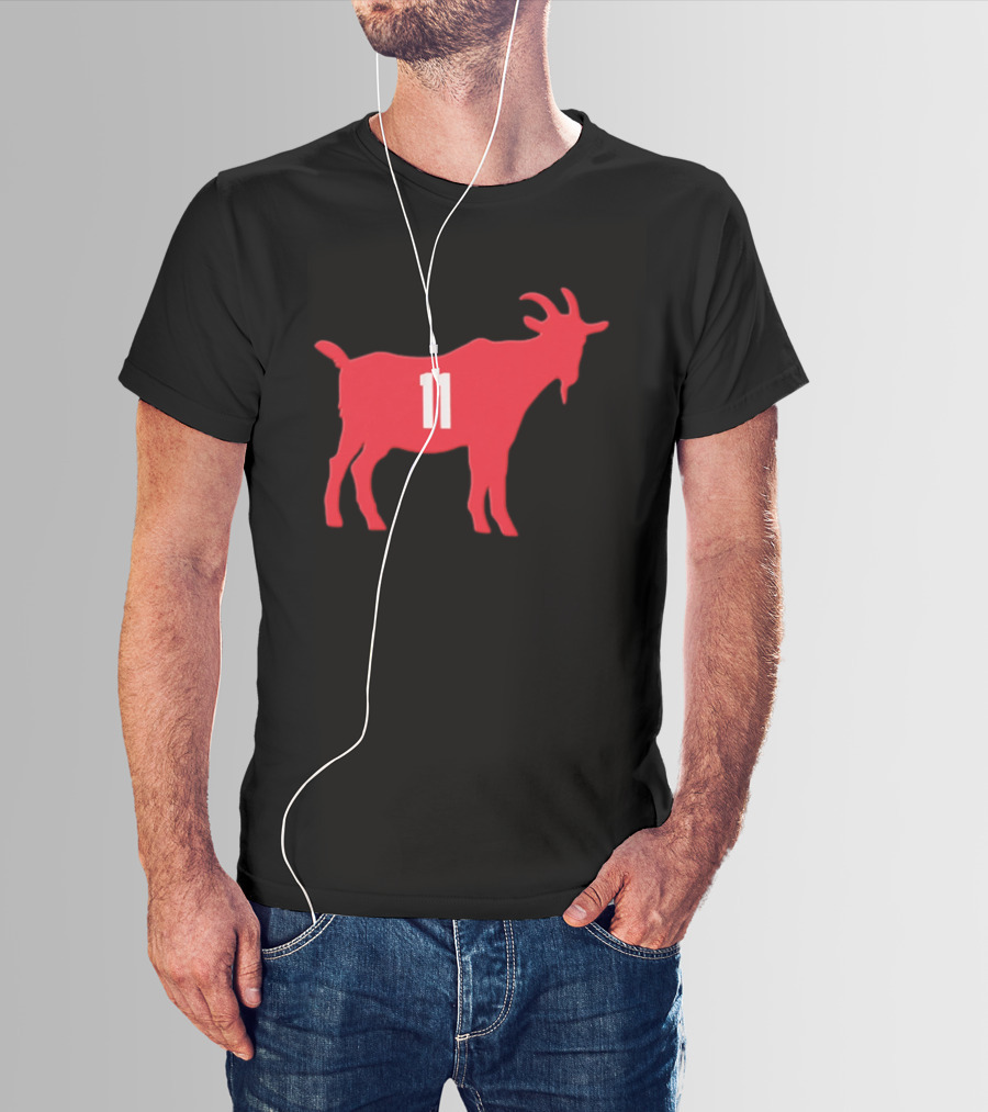 GOAT 11 Cleveland Guardians MLB Red Goat T-Shirt
