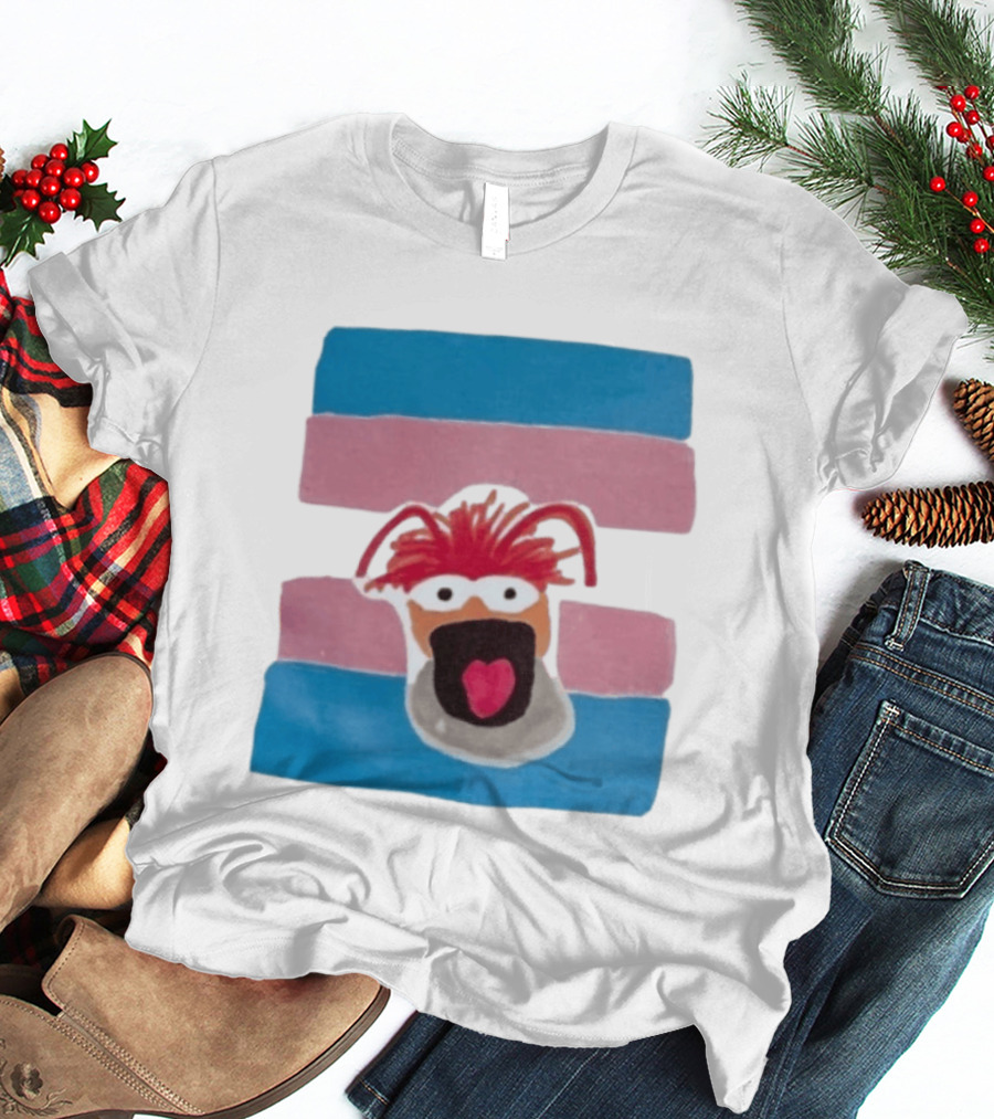 Pepe The King Prawn Muppets Transgender Pride Trans Flag T-Shirt
