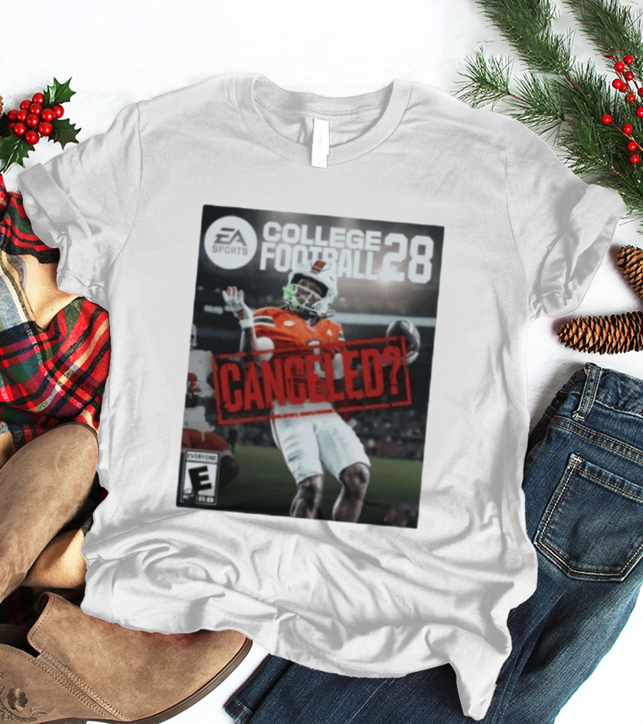 EA Sports College Football 28 Canceled Miami Hurricanes Player T-Shirt