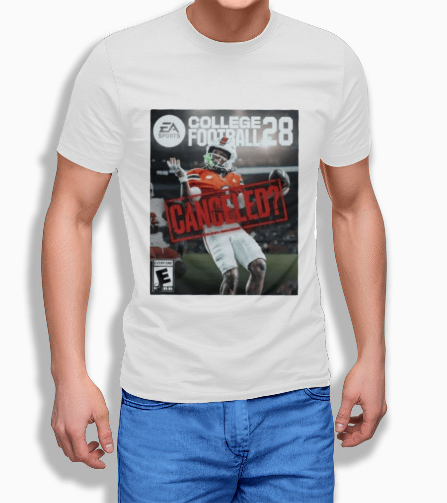 EA Sports College Football 28 Canceled Miami Hurricanes Player T-Shirt