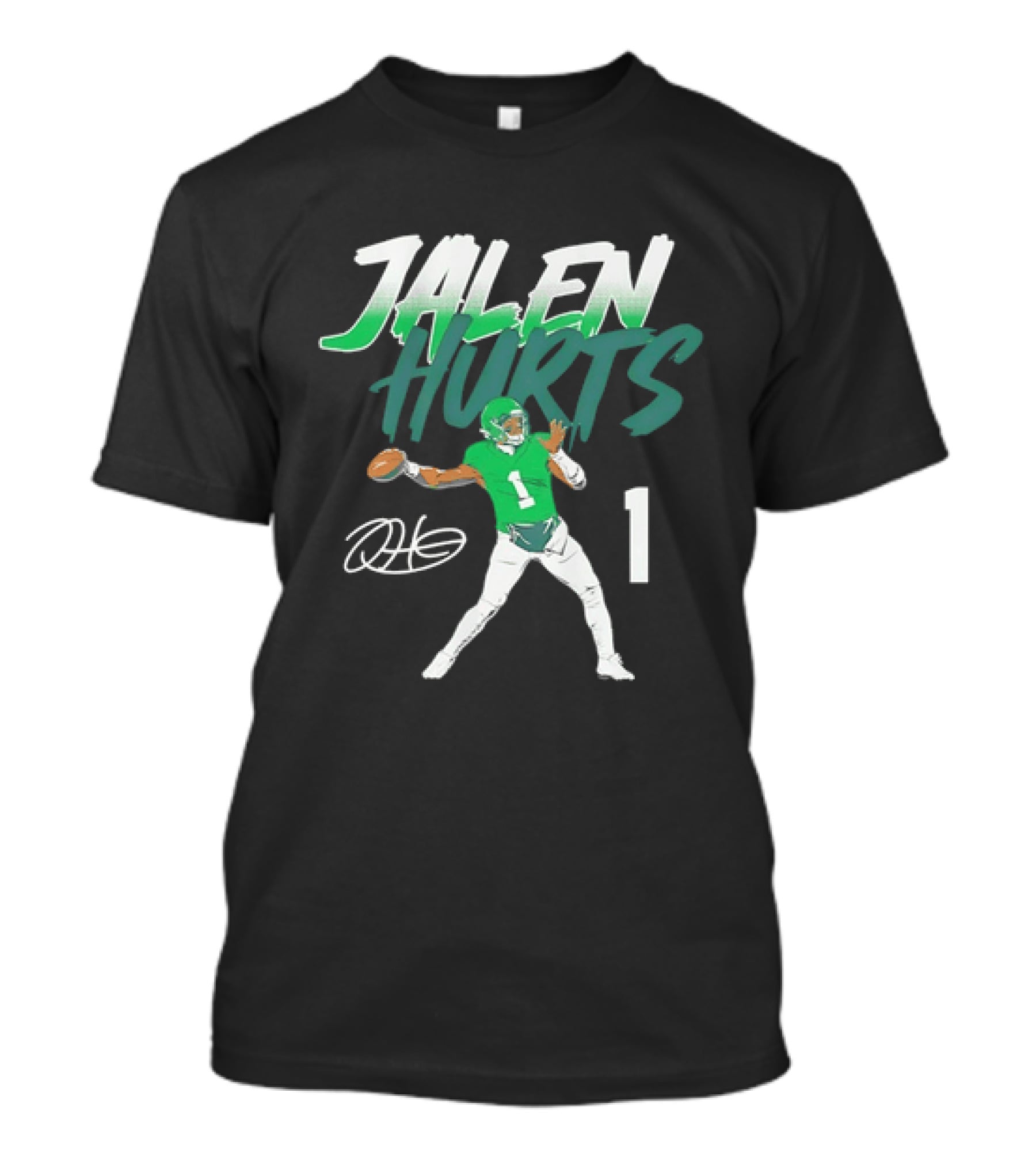 Jalen Hurts Number 1 Philadelphia Eagles Quarterback T-Shirt