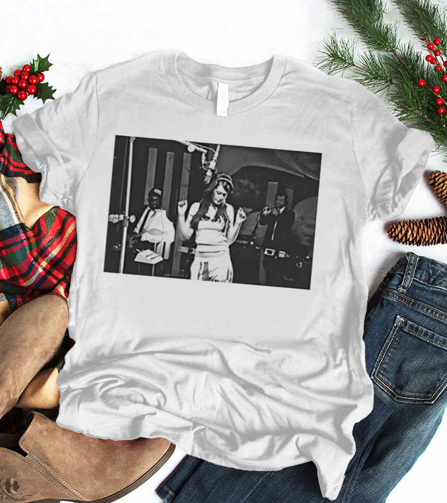 Sharon Tate 1960s Studio Session With Musicians T-Shirt