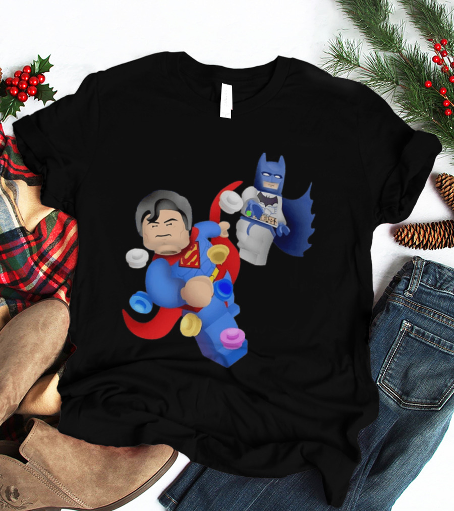Lego Superman Batman Action Figures Dynamic Duo T-Shirt