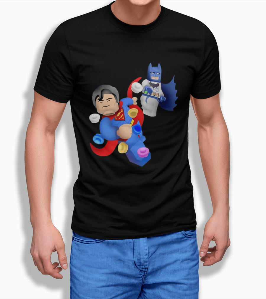Lego Superman Batman Action Figures Dynamic Duo T-Shirt