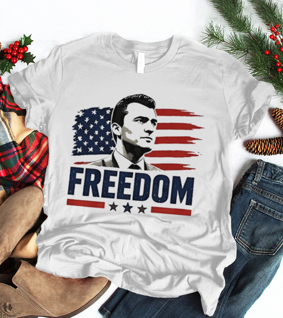Patriotic Freedom American Flag Stars Vivek Ramaswamy T-Shirt