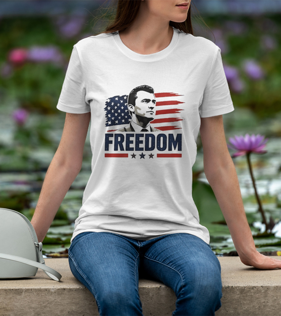 Patriotic Freedom American Flag Stars Vivek Ramaswamy T-Shirt