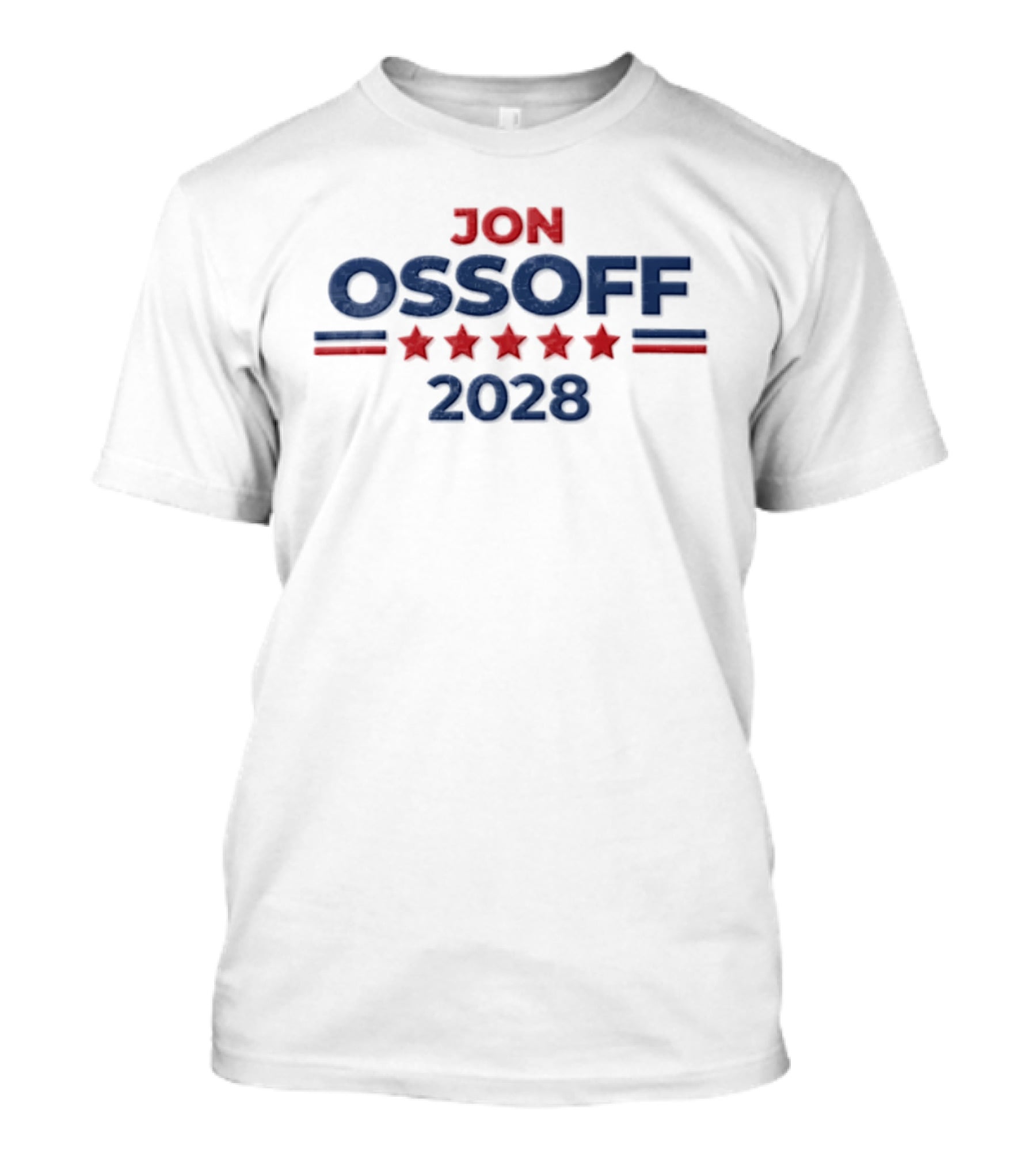 Jon Ossoff 2028 Election Red Stars Blue Lines T-Shirt