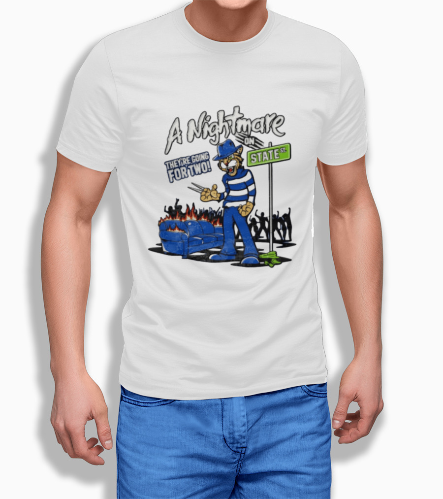 A Nightmare On State Wildcats They're Going For Two T-Shirt