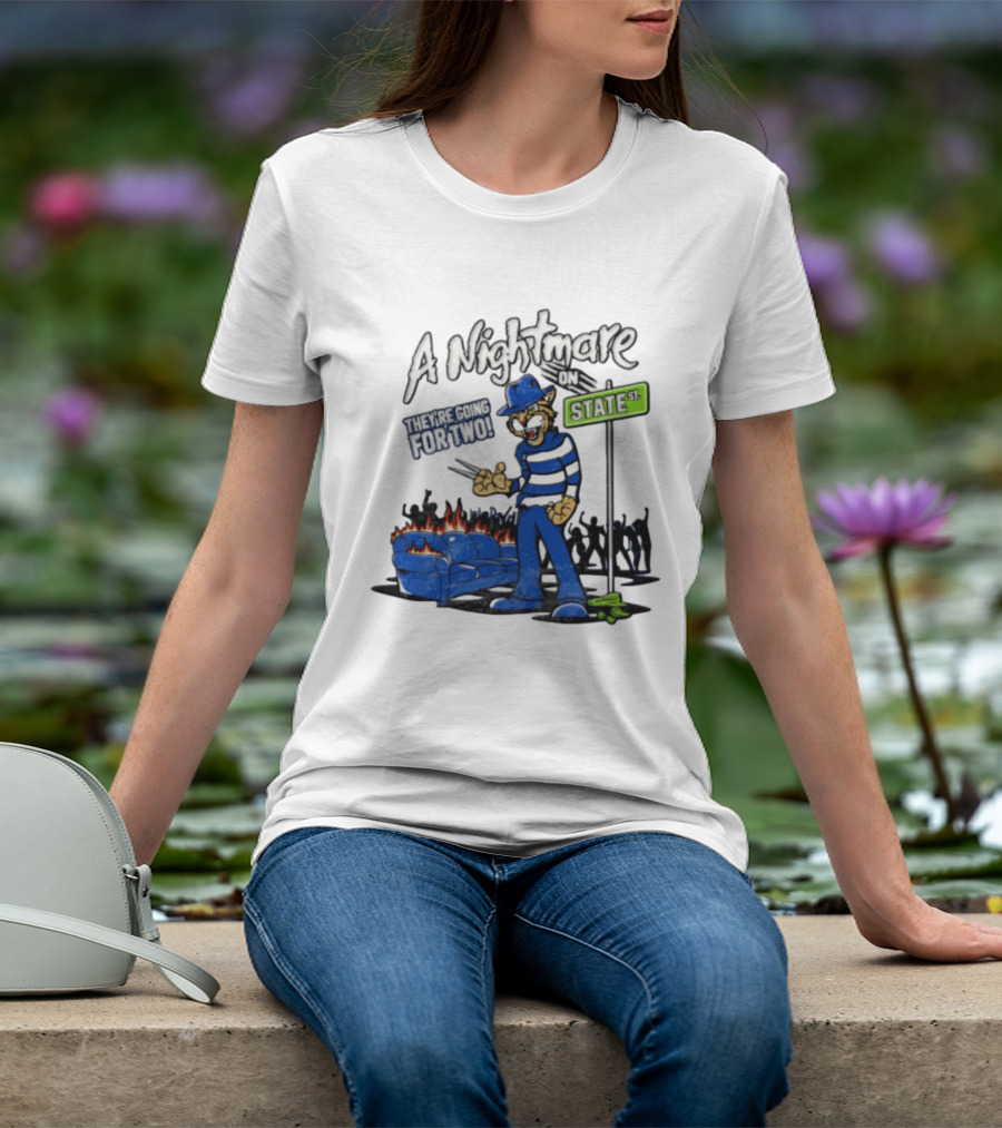 A Nightmare On State Wildcats They're Going For Two T-Shirt