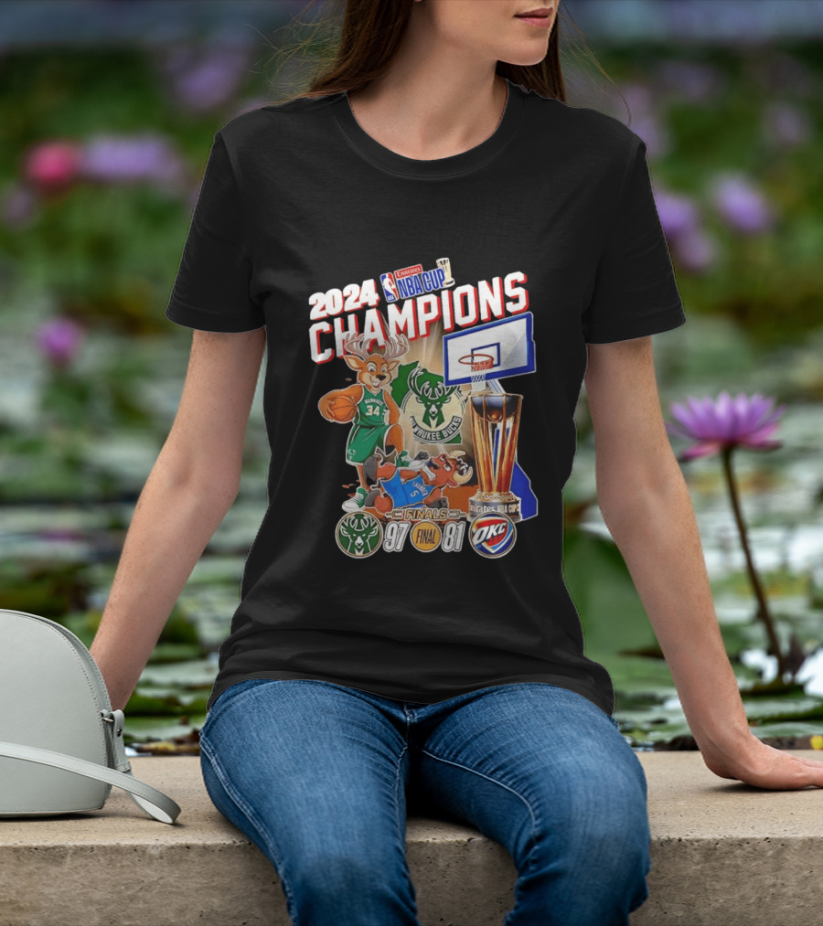2024 NBA Cup Champions Milwaukee Bucks 97 81 Final T-Shirt