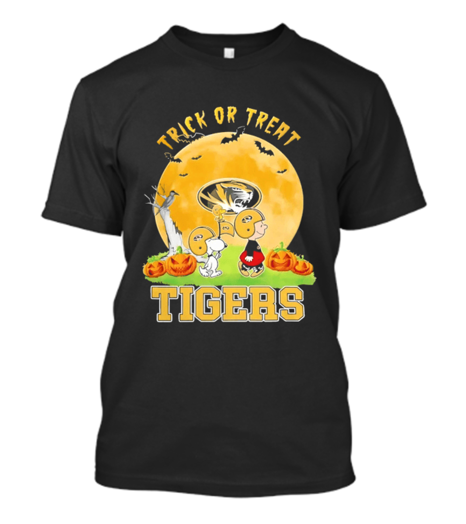 Trick Or Treat Snoopy Charlie Brown Missouri Tigers Halloween T-Shirt