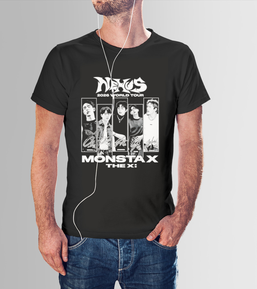 Nexus 2026 World Tour Monsta X With Shownu Jooheon Hyungwon Kihyun Minhyuk T-Shirt