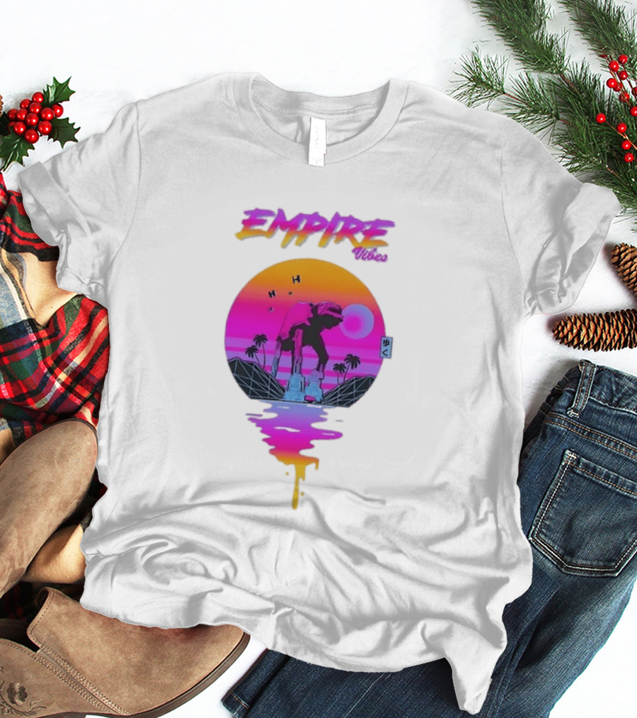 Empire Vibes AT AT Walker Star Wars Sunset T-Shirt