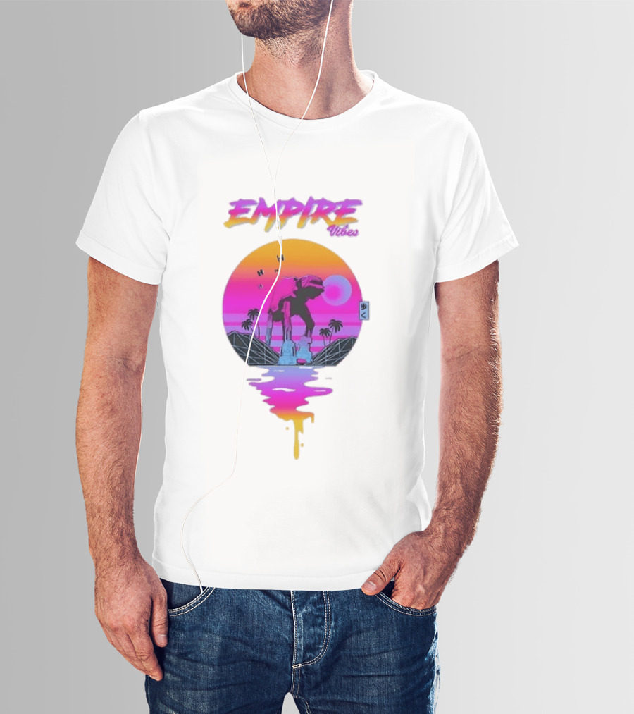 Empire Vibes AT AT Walker Star Wars Sunset T-Shirt