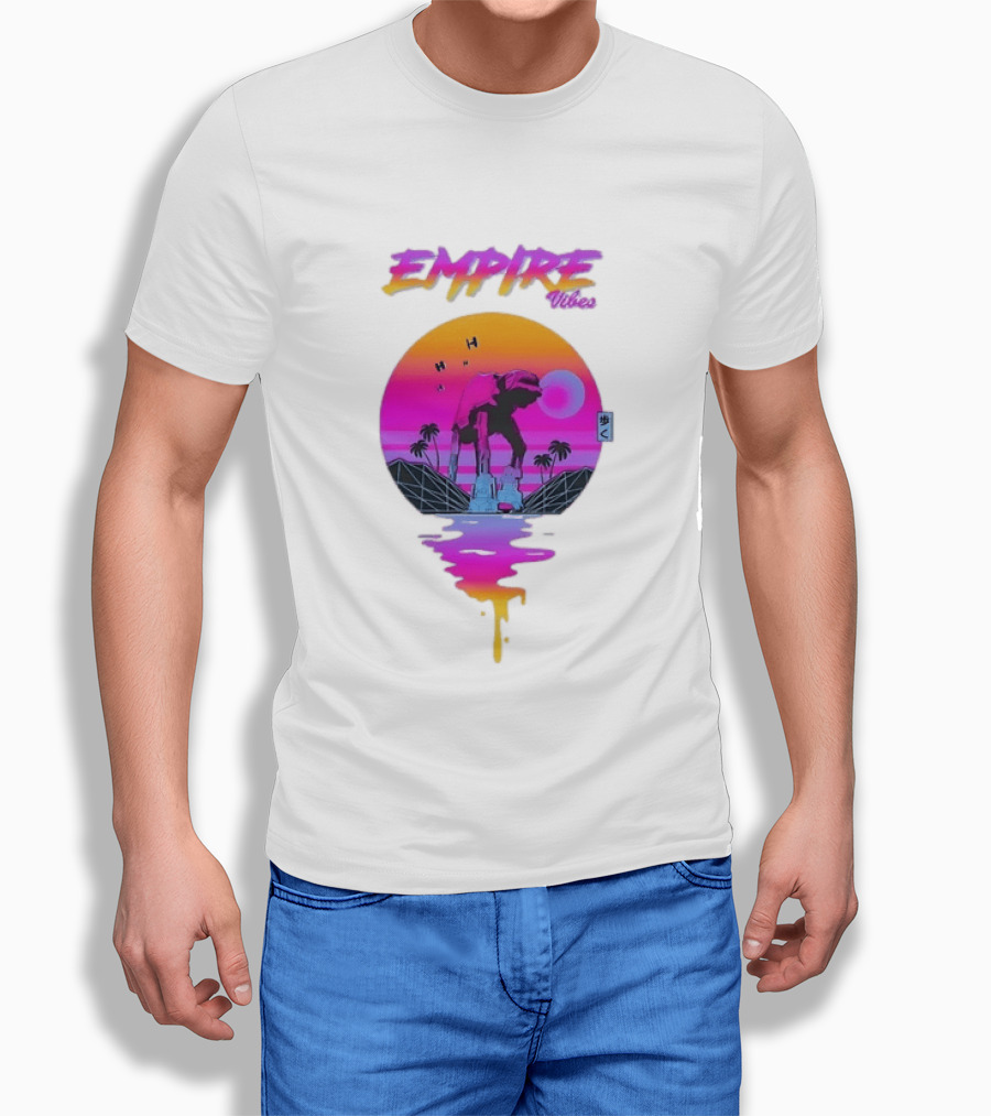 Empire Vibes AT AT Walker Star Wars Sunset T-Shirt