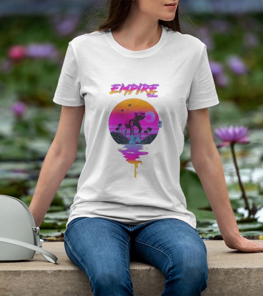 Empire Vibes AT AT Walker Star Wars Sunset T-Shirt