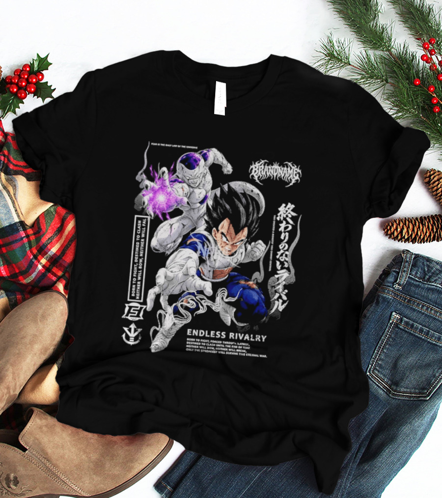 Dragon Ball Z Vegeta Frieza Battle Endless Rivalry Iconic Anime Characters T-Shirt