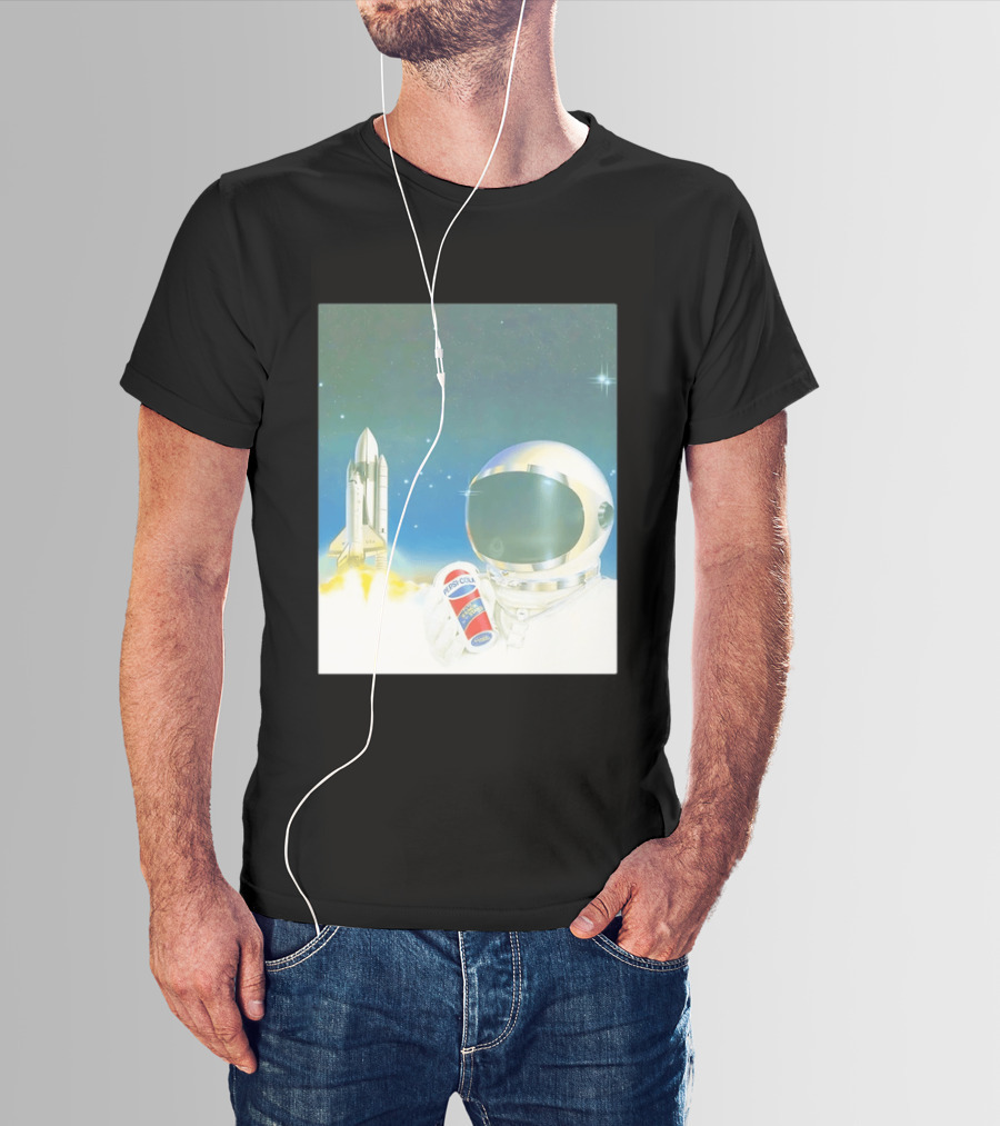 Pepsi Cola Astronaut Space Shuttle USA Reach For The Stars T-Shirt