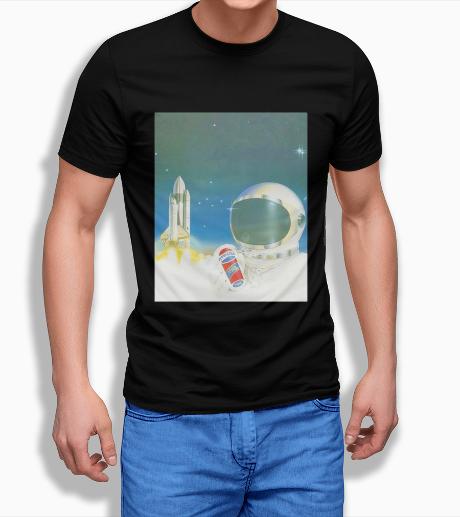Pepsi Cola Astronaut Space Shuttle USA Reach For The Stars T-Shirt