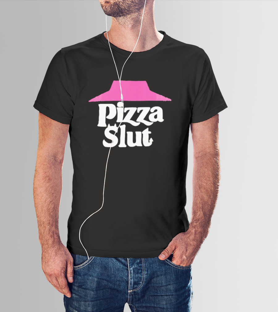 Pizza Slut Ironic Pop Culture Parody Pink Hat T-Shirt